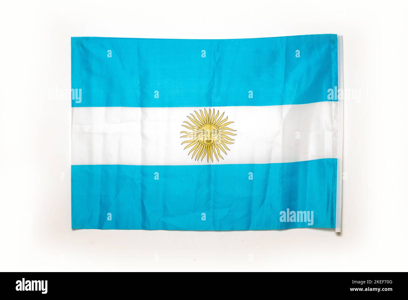 Argentina national flag isolated white background Stock Photo