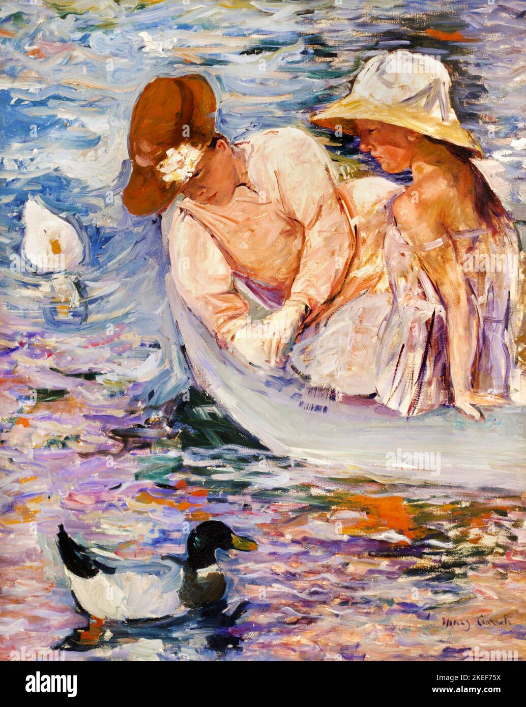 Mary Cassatt, Summertime, 1894, Oil on canvas, Terra Foundation for American Art, Chicago, USA. Stock Photo