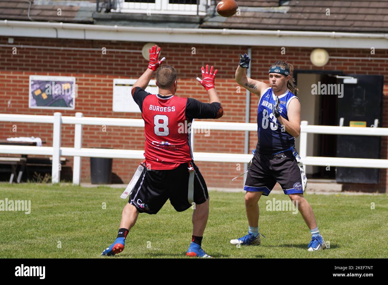 Cardiff Hurricanes Flag Football Stock Photo Alamy