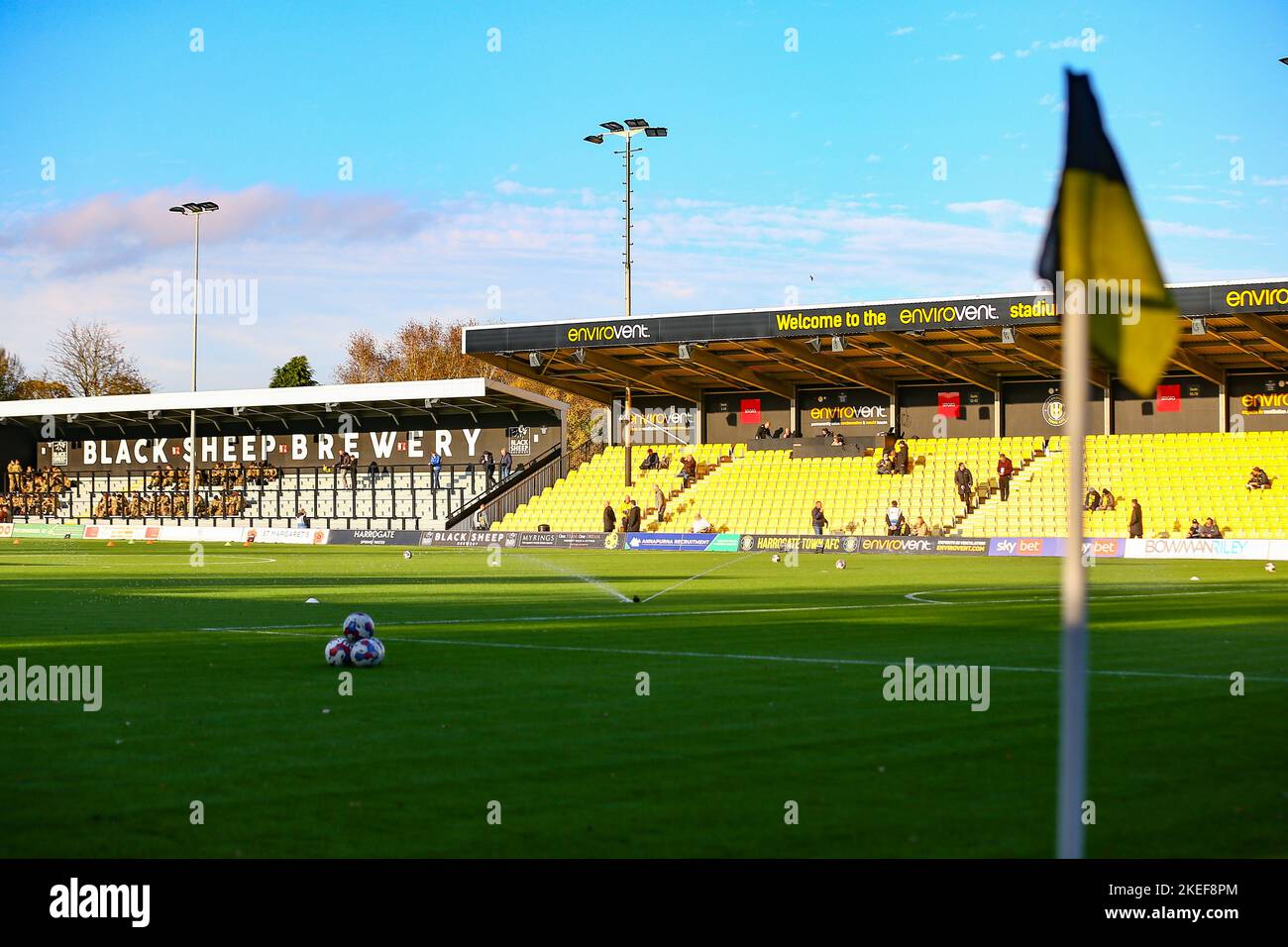 The EnviroVent Stadium, Harrogate, England - 12th November 2022 General view of the ground - before the game Harrogate Town v Leyton Orient, EFL League 2, 2022/23, at The EnviroVent Stadium, Harrogate, England - 12th November 2022  Credit: Arthur Haigh/WhiteRosePhotos/Alamy Live News Stock Photo