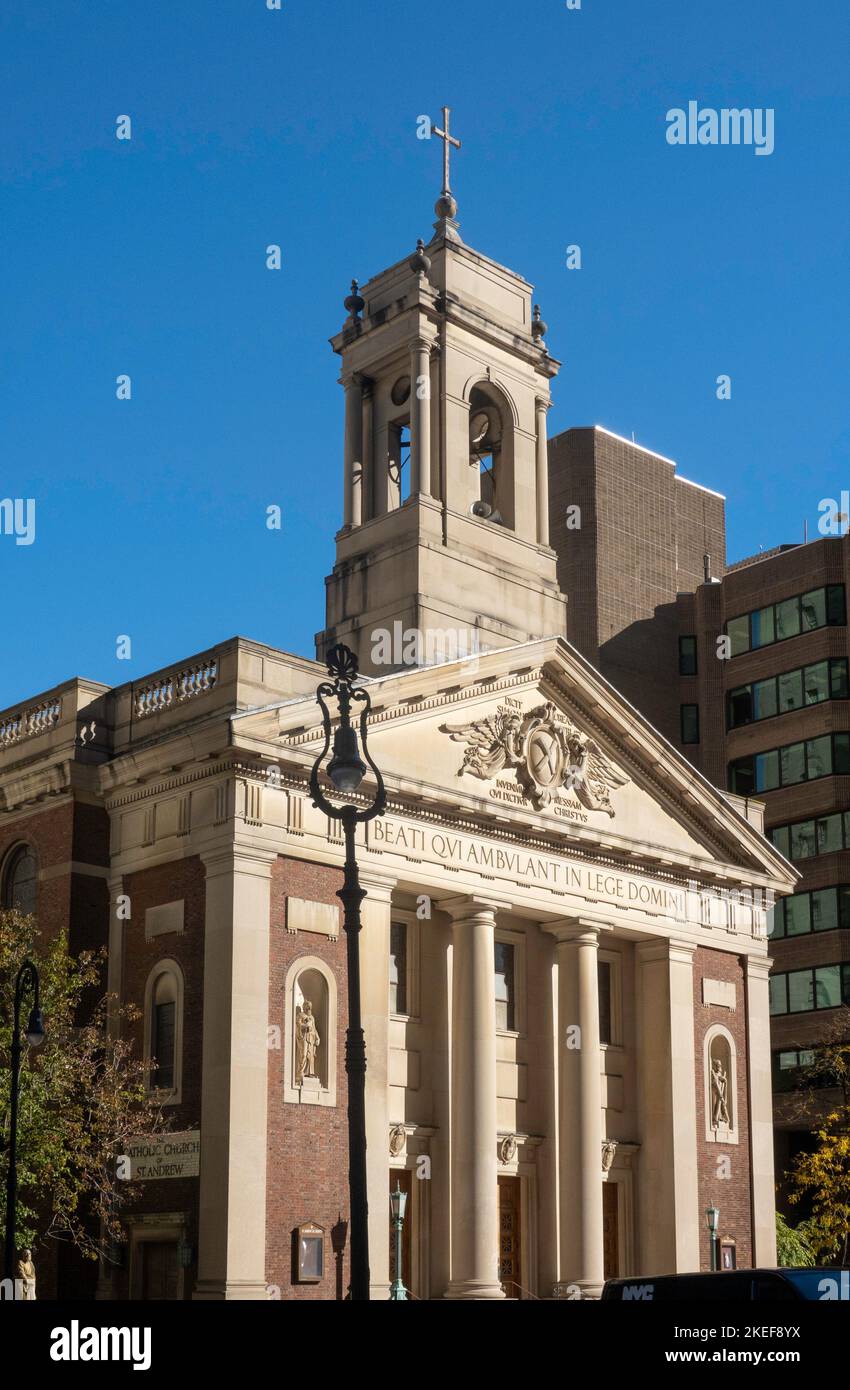 Saint Andrew Roman Catholic Church is located in downtown Manhattan