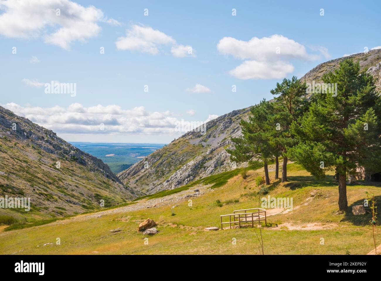 Landscape. Villafria de la Peña, Palencia province, Castilla Leon, Spain. Stock Photo