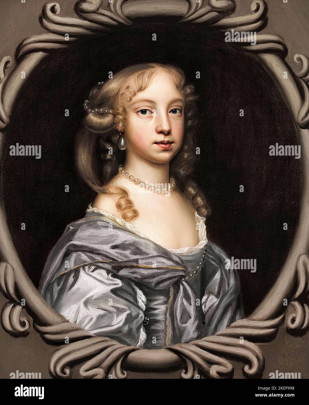 Mary Beale, Mary Wither of Andwell, Circa 1670, Oil on canvas, Art Gallery of South Australia Stock Photo