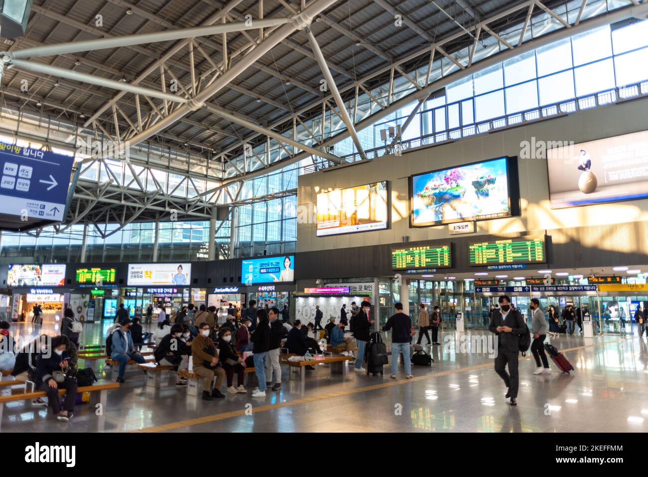 Busan station high speed railway station in Busan, South Korea on 19 October 2022 Stock Photo