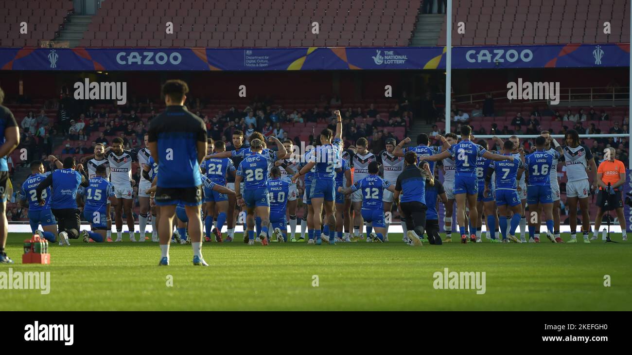 London, UK. 12th Nov 2022. Rugby League World Cup 2021 semi final between England and Samoa at The Emirates, Arsenal, London, UK on November 12 2022   (Photo by Craig Cresswell/Alamy Live News) Stock Photo