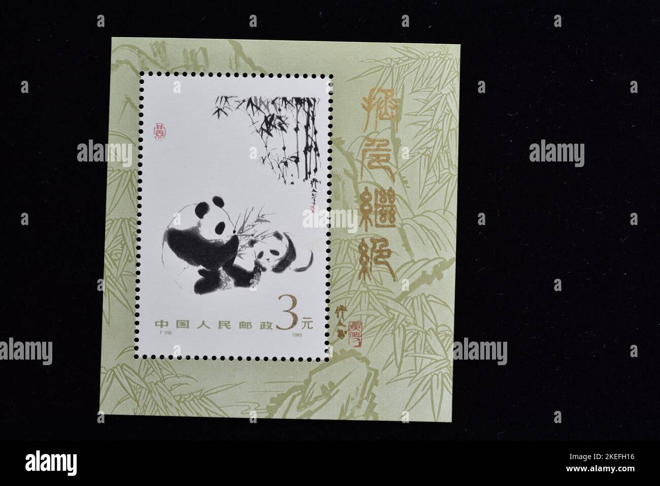 CHINA - CIRCA 1985: A stamps printed in China shows   Giant Pandas T106  , circa 1985. Stock Photo