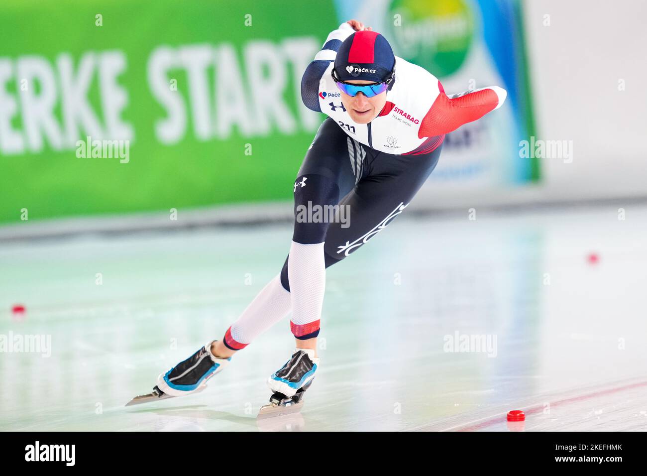 STAVANGER, NORWAY - NOVEMBER 12: Martina Sablikova of Czech Republic competing on the Women's A Group 1500m during the Speedskating World Cup 1 on November 12, 2022 in Stavanger, Norway (Photo by Douwe Bijlsma/Orange Pictures) Stock Photo