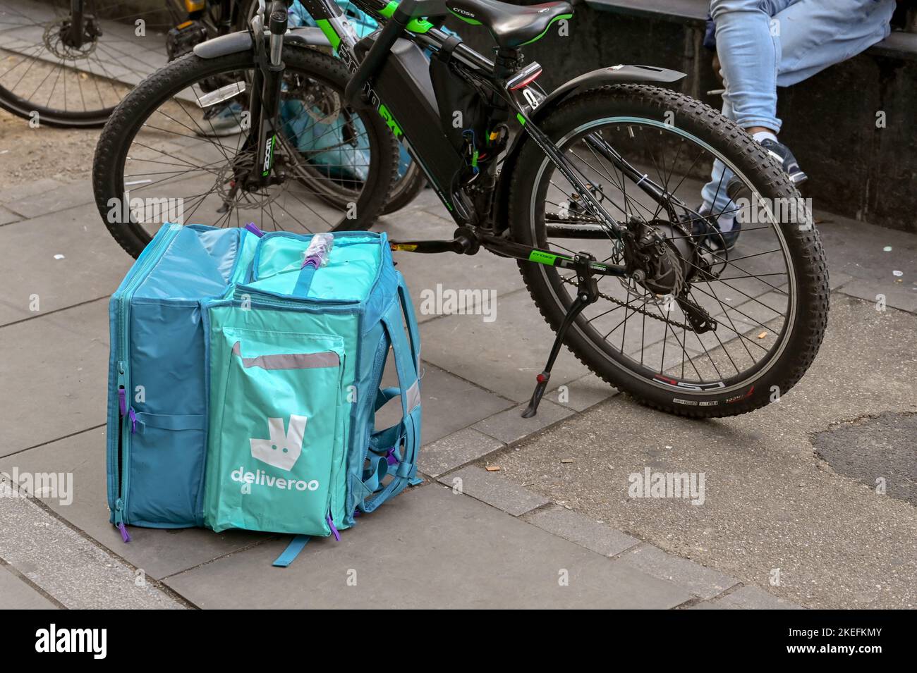 Deliveroo backpack hi-res stock photography and images - Alamy