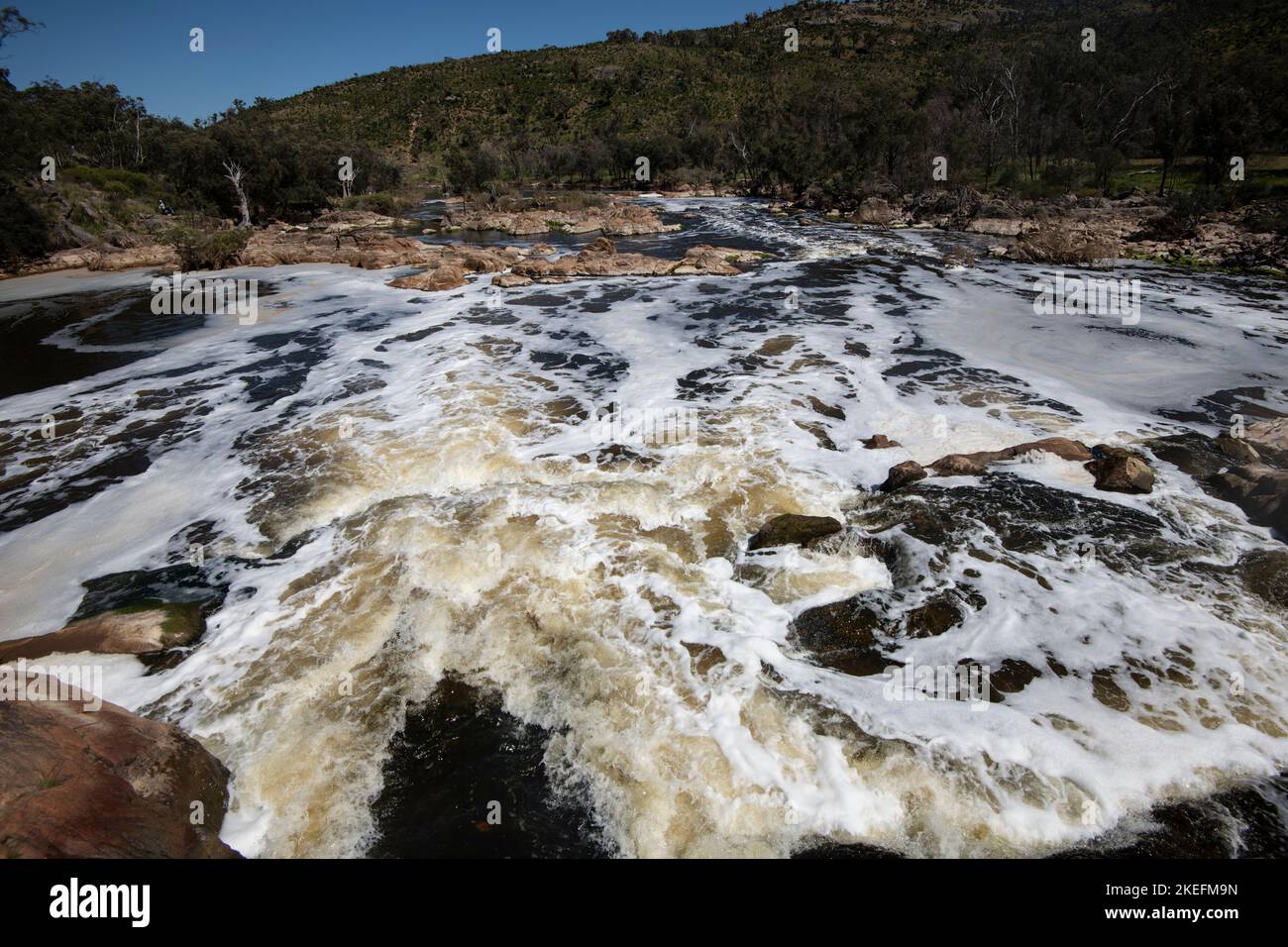 Bell's Rapids at the confluence of the Avon and Swan Rivers in Western Australia Stock Photo