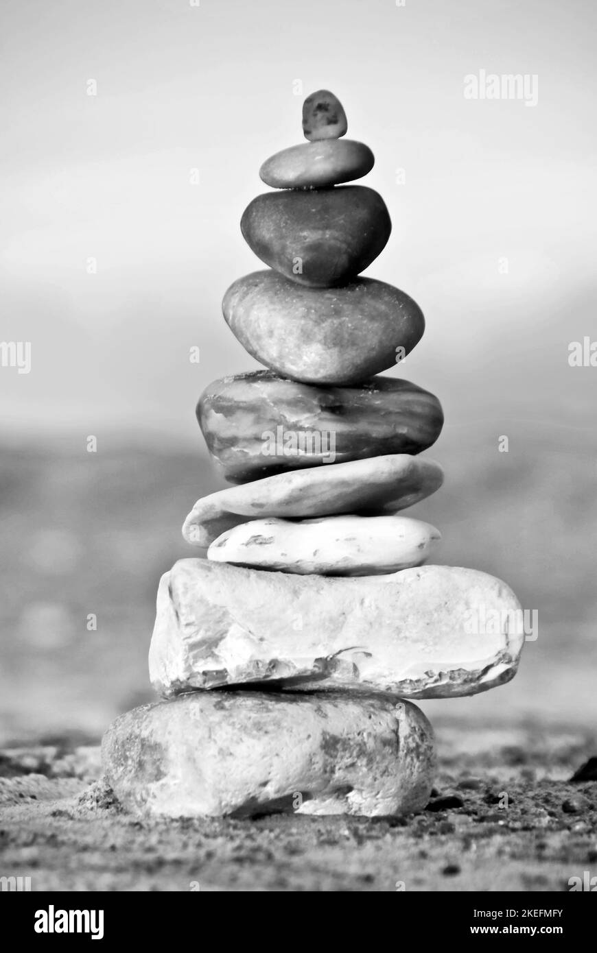 Pile of stones Black and White Stock Photos & Images - Alamy
