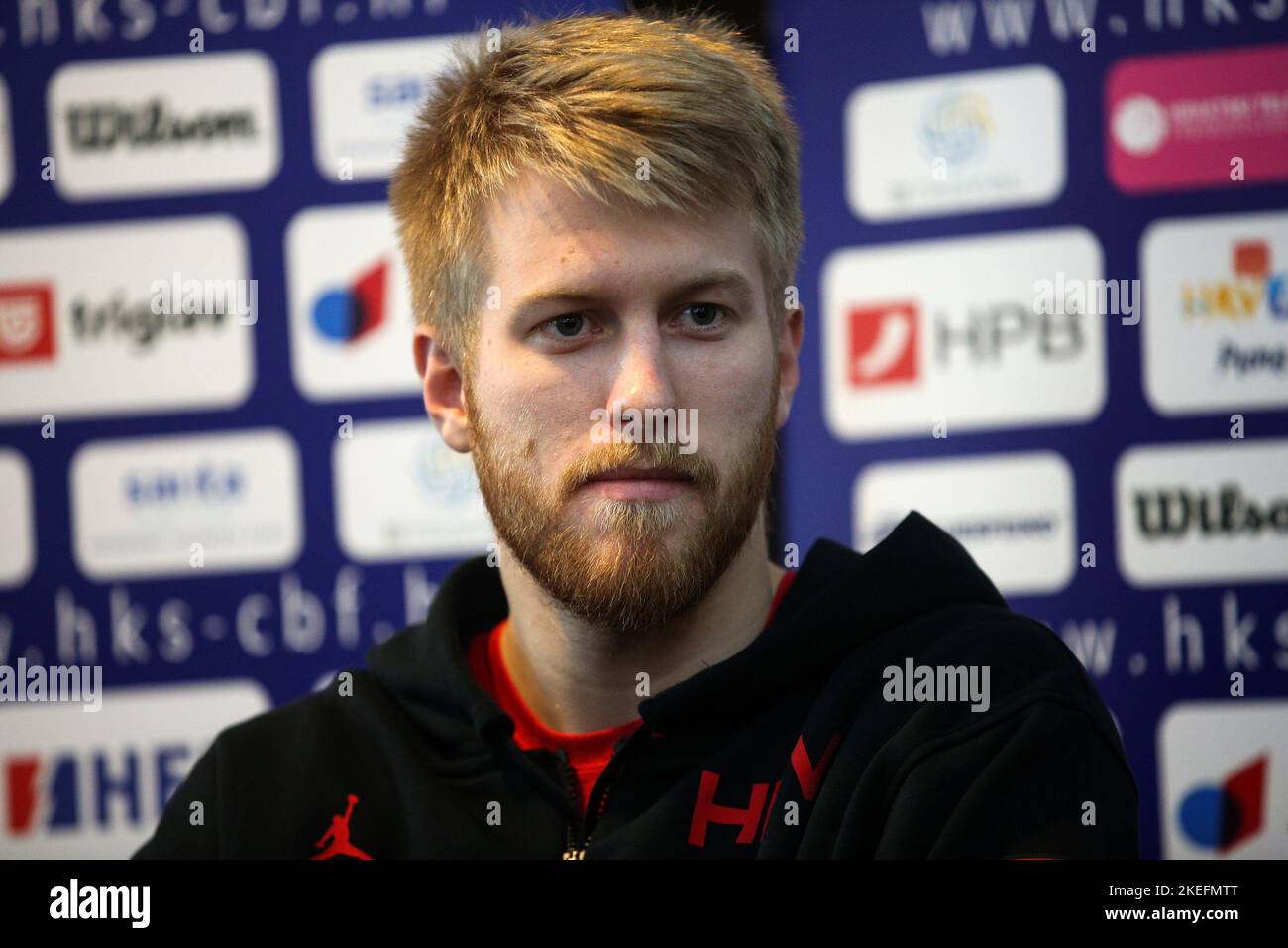 Basketball player Dario Dreznjak during the media conferences of the