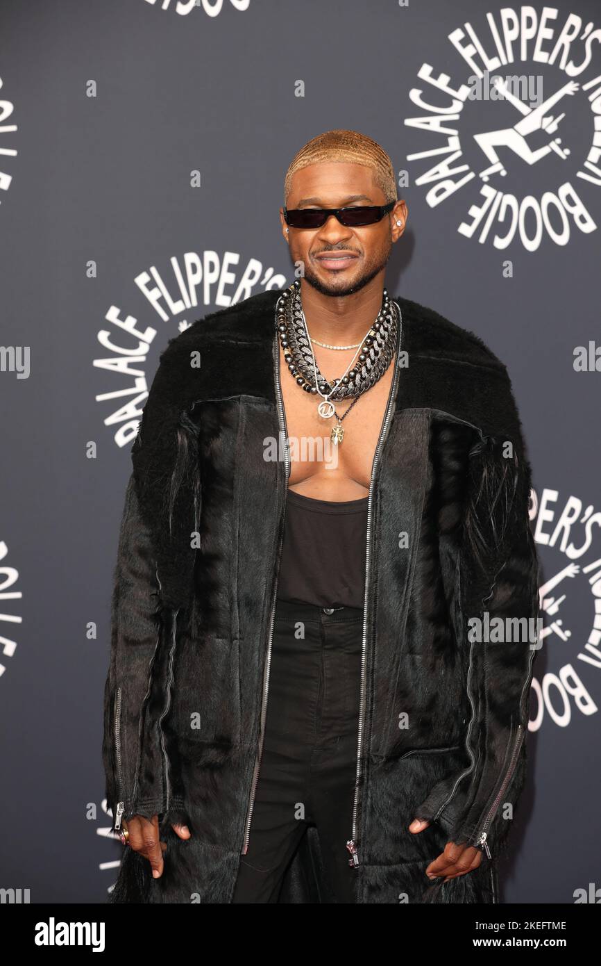 Usher attends the Opening of Flipper's Roller Boogie Palace in London