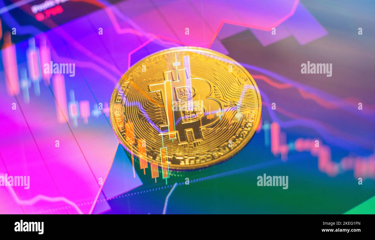 Bitcoin Computer Size Bitcoin cryptocurrency new version on computer electronic circuit board ...