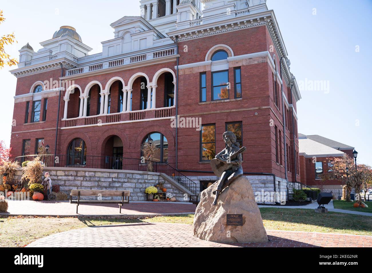 Sevierville, Tennessee October 27, 2022 View of historic downtown