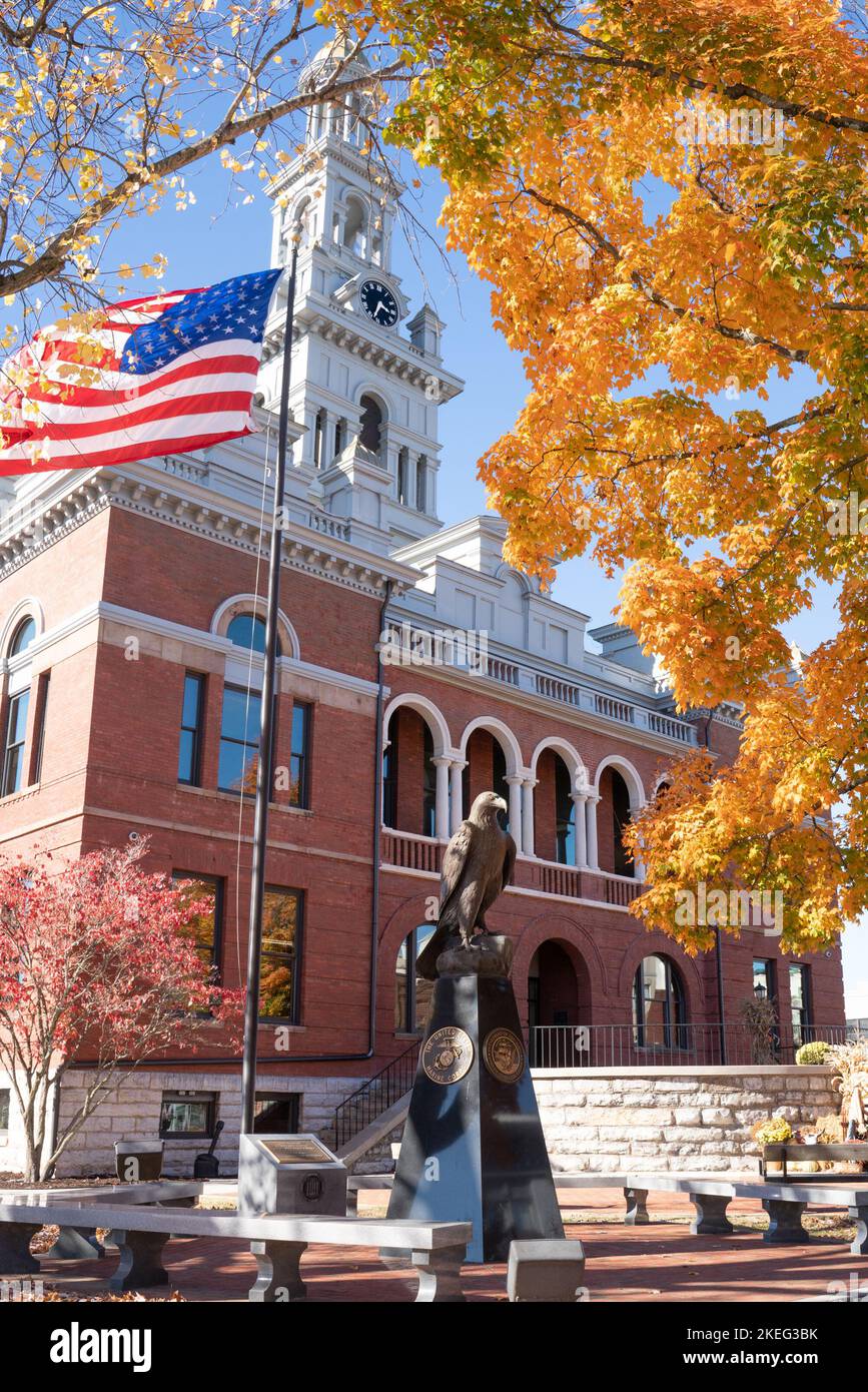 Sevierville, Tennessee October 27, 2022 View of historic downtown