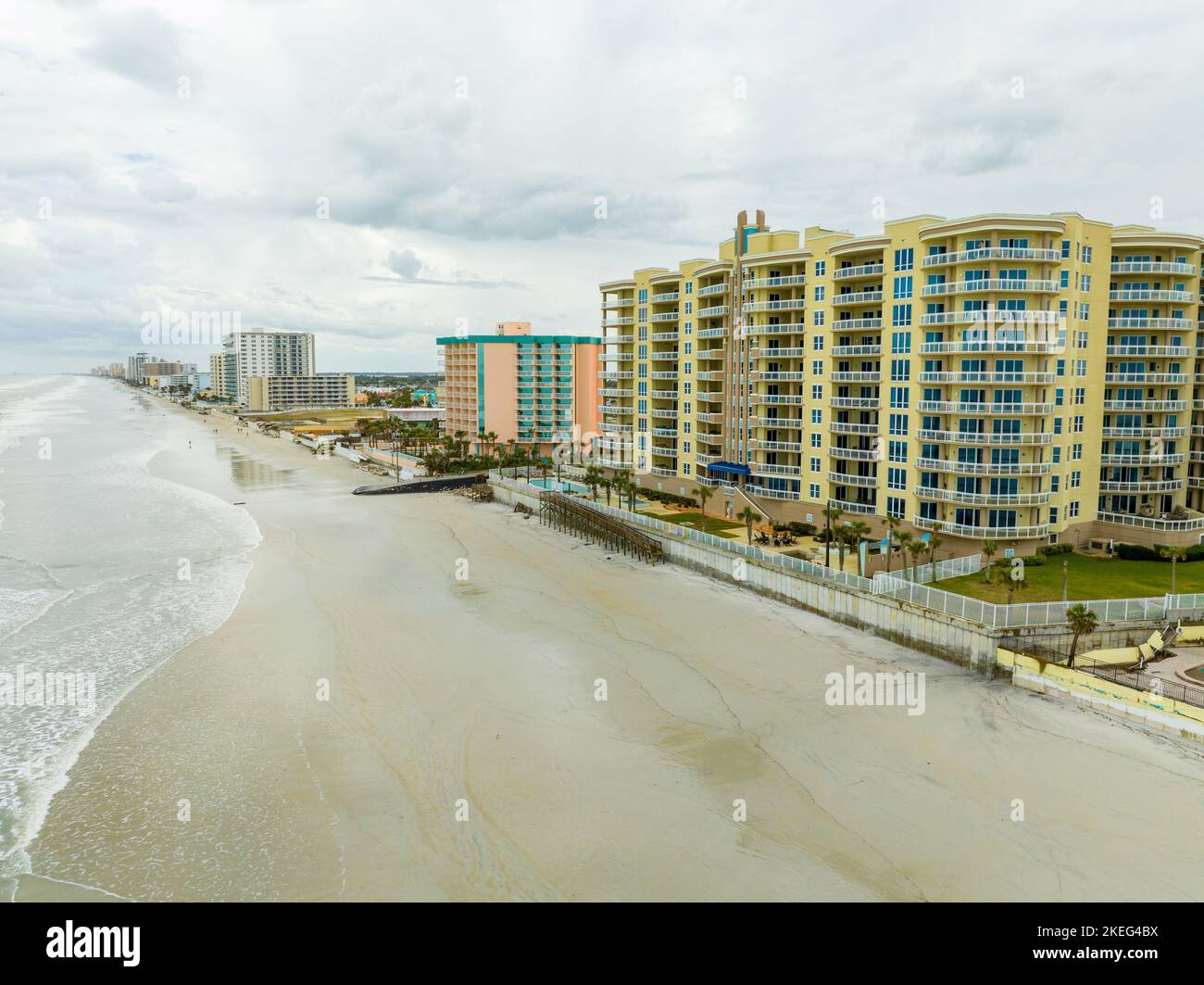 Daytone Beach erosion after Hurricane Nicole Ocean Vistas Vacation
