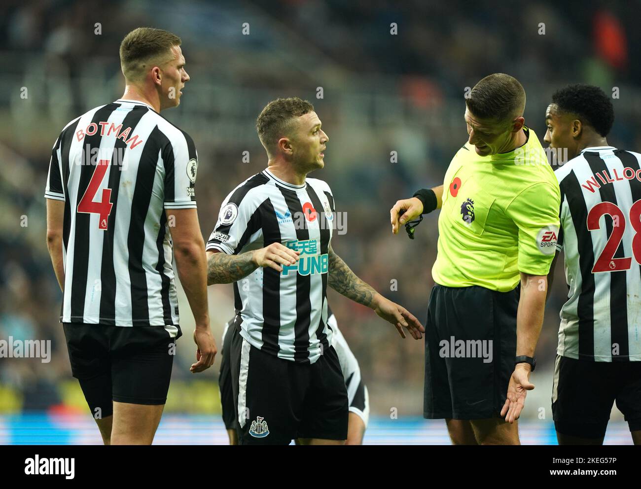 Referee Robert Jones Explains His Decision To Newcastle United's Kieran ...