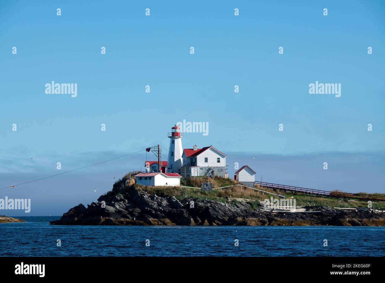 BC, Canada, Chatham Sound. Green Island Lighthouse, Established 1906 ...