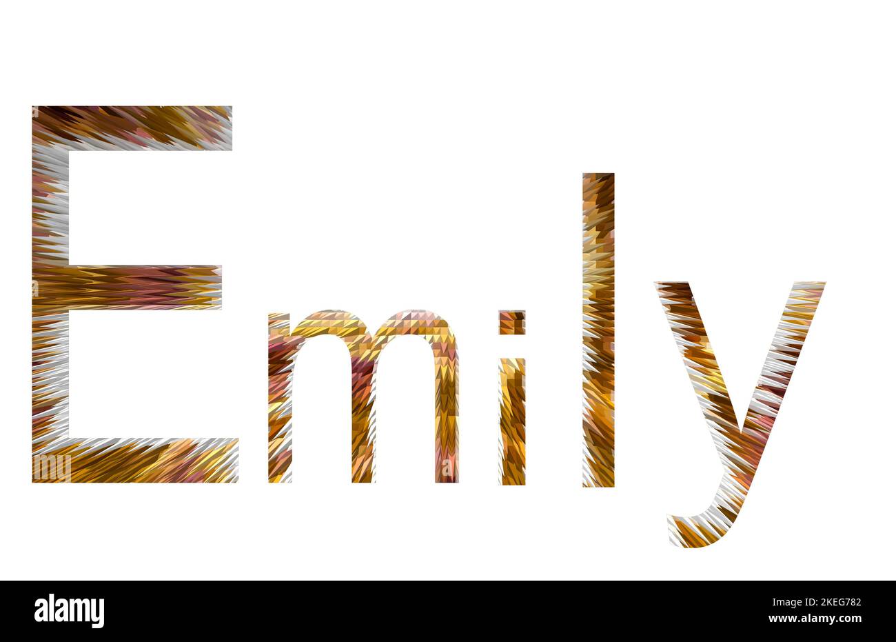 Name Emily in english surrounded by white background Stock Photo - Alamy