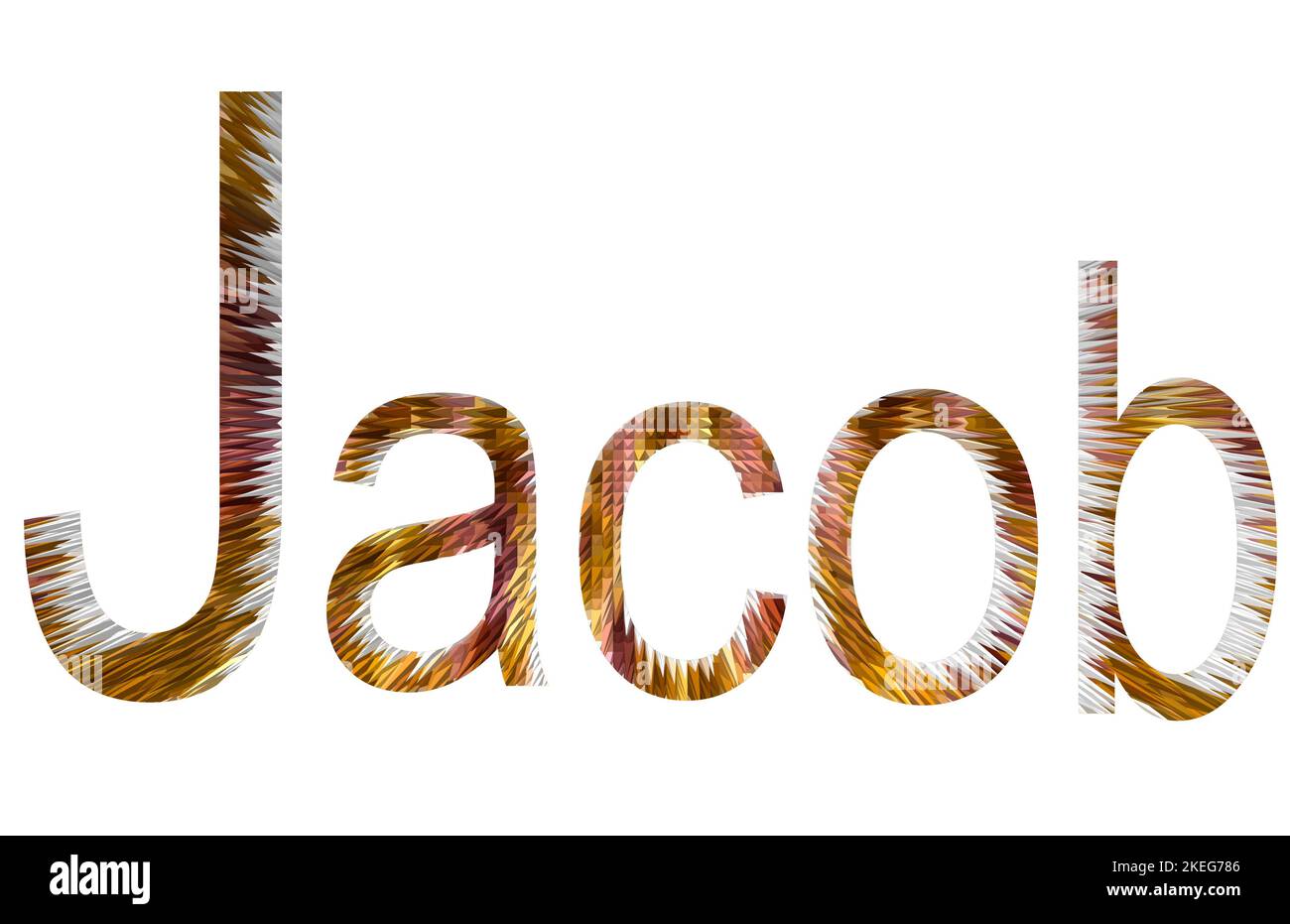 Name Jacob in english surrounded by white background Stock Photo Alamy