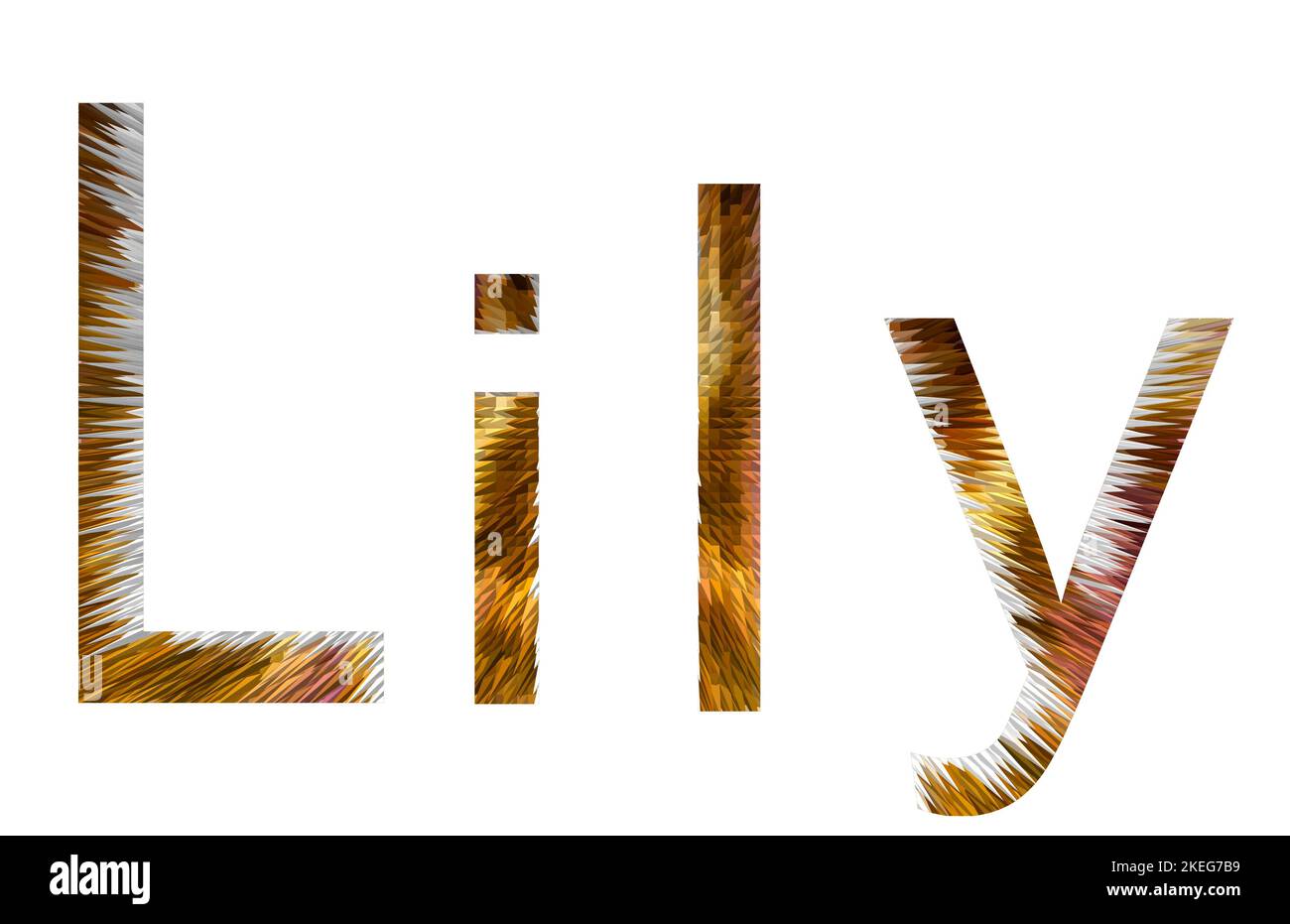 Name Lily in english surrounded by white background Stock Photo Alamy