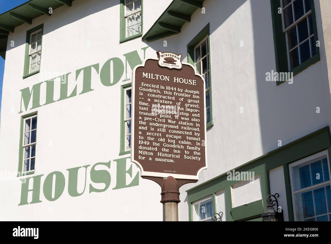 Milton, Wisconsin United States November 7th, 2022 The exterior of