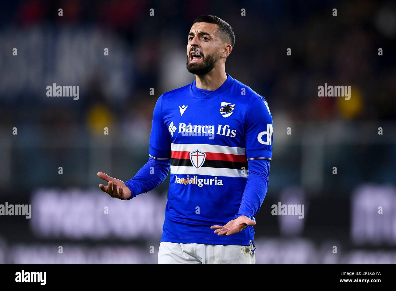 Genoa, Italy. 30 April 2022. Leo Ostigard of Genoa CFC in action during the  Serie A football match between UC Sampdoria and Genoa CFC. Credit: Nicolò  Campo/Alamy Live News Stock Photo - Alamy