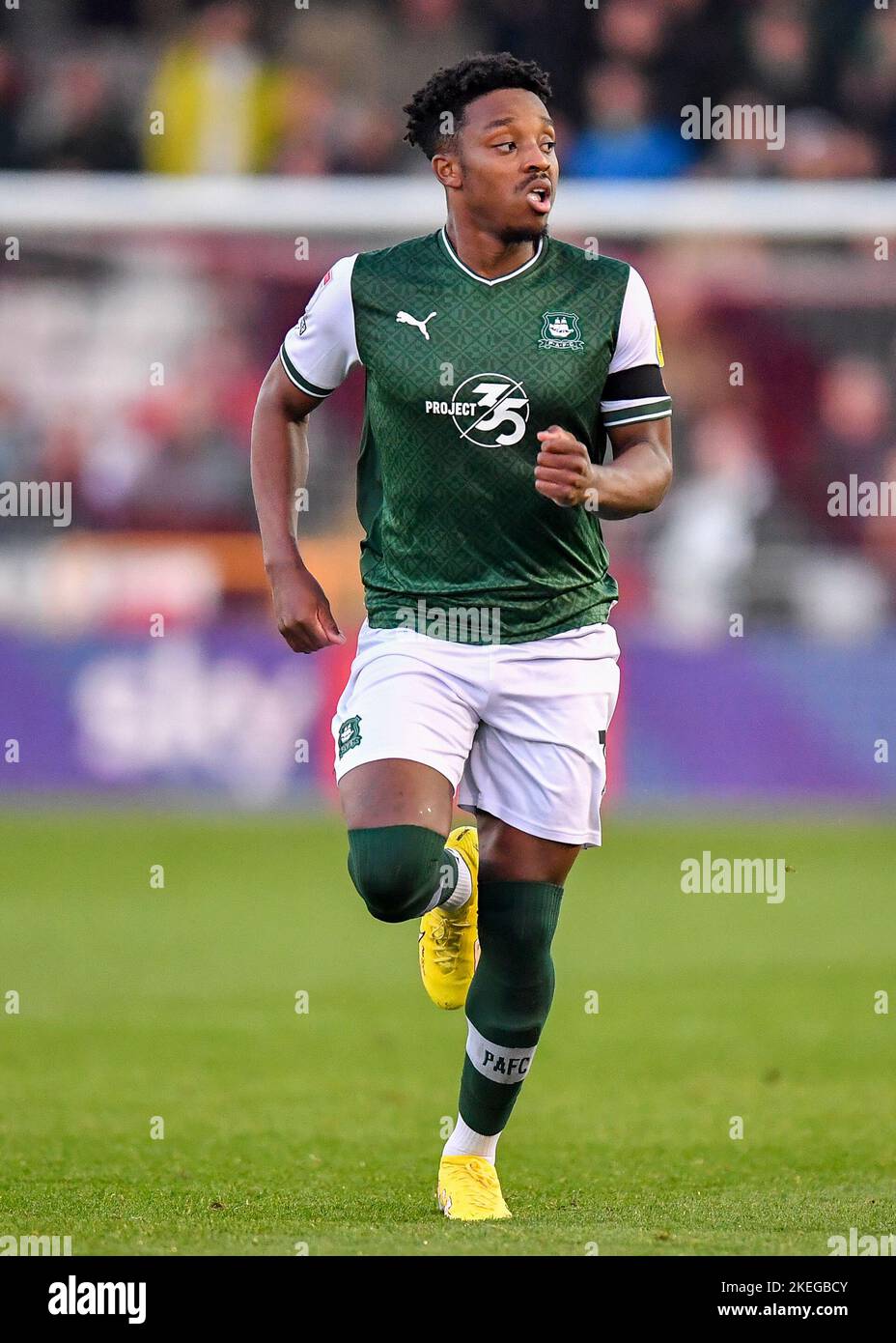 Lincoln, UK. 12th Nov, 2022. Plymouth Argyle forward Niall Ennis (11) during the Sky Bet League 1 match Lincoln City vs Plymouth Argyle at Gelder Group Sincil Bank Stadium, Lincoln, United Kingdom, 12th November 2022 (Photo by Stanley Kasala/News Images) in Lincoln, United Kingdom on 11/12/2022. (Photo by Stanley Kasala/News Images/Sipa USA) Credit: Sipa USA/Alamy Live News Stock Photo