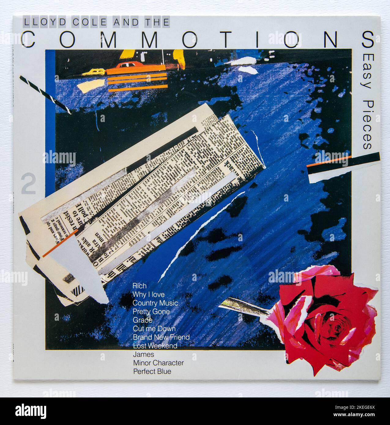 LP cover of Easy Pieces, the second studio album by Lloyd Cole and the Commotions, which was released in 1985 Stock Photo