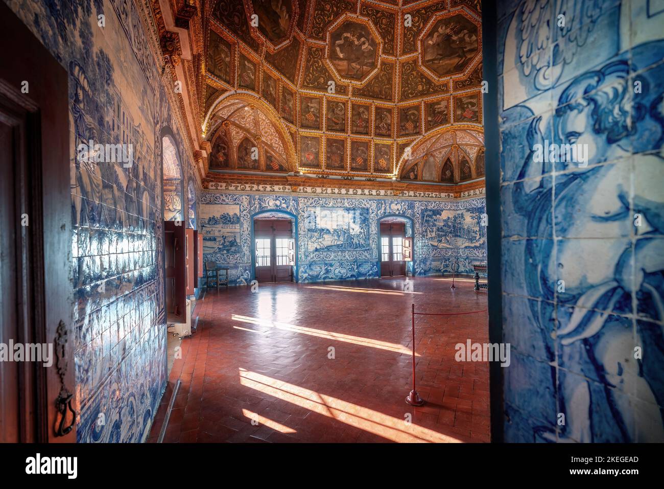 Heraldic Hall at National Palace of Sintra - Sintra, Portugal Stock ...