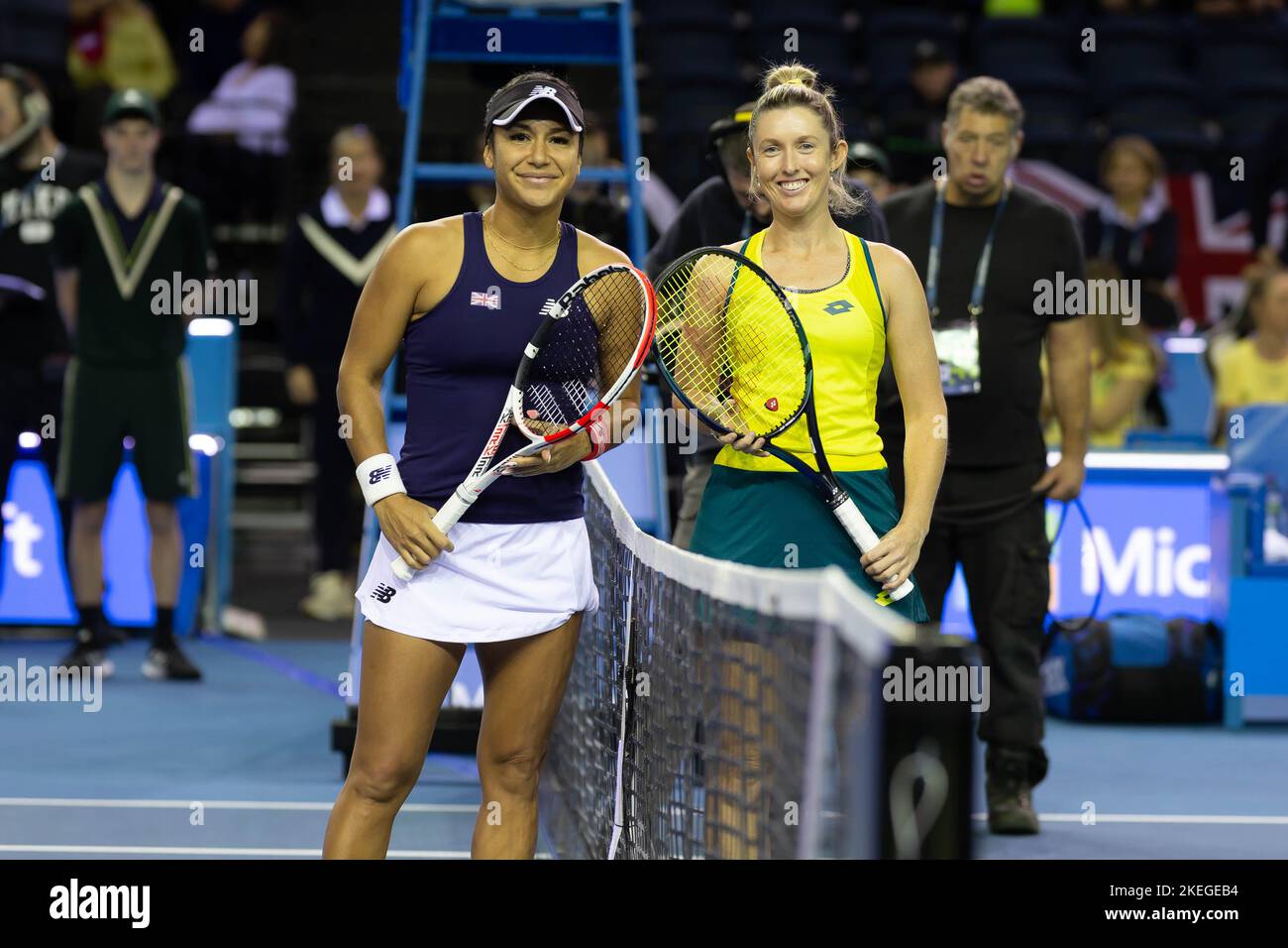 Glasgow, Scotland 12th November 2022. Heather Watson of Team GB takes