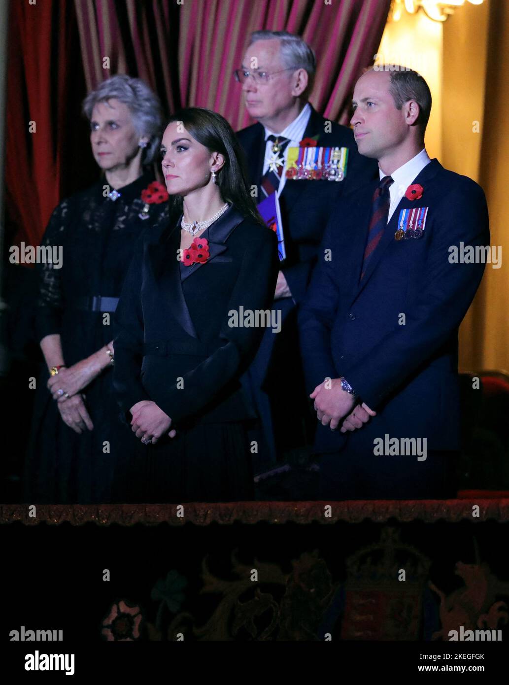 The Duke and Duchess of Gloucester and the Prince and Princess of Wales, during the annual Royal British Legion Festival of Remembrance at the Royal Albert Hall in London. Picture date: Saturday November 12, 2022. Stock Photo