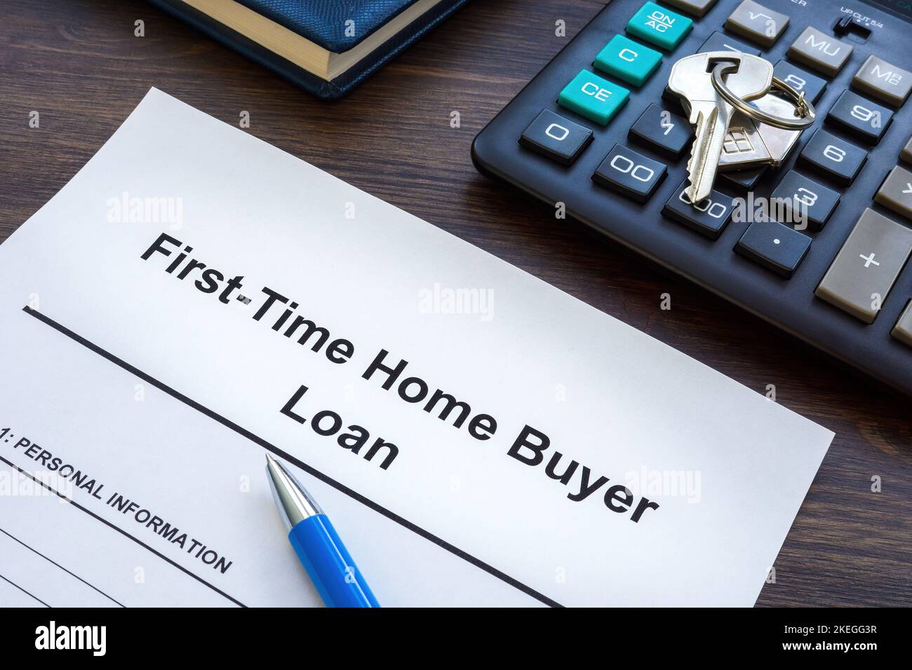 First time home buyer loan application and key stock photo alamy
