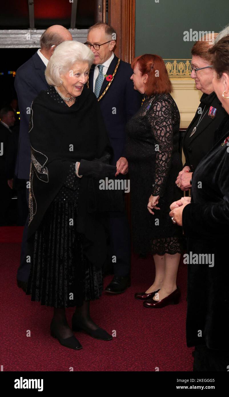 Princess Alexandra arrives for the annual Royal British Legion Festival of Remembrance at the Royal Albert Hall in London. Picture date: Saturday November 12, 2022. Stock Photo