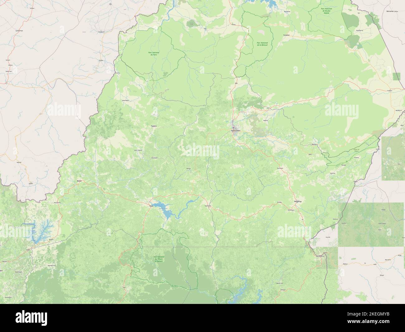 Adamaoua, region of Cameroon. Open Street Map Stock Photo Alamy