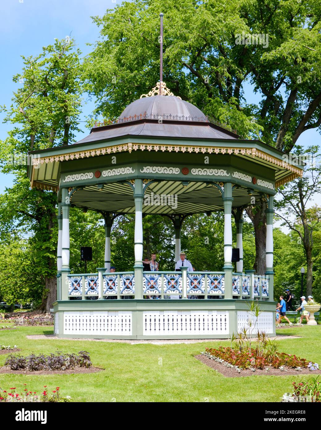 Summer music concert in the Gazebo in the Halifax Public Gardens Stock