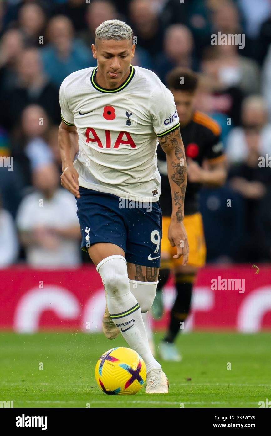 Richarlison #9 of Tottenham Hotspur during the Premier League