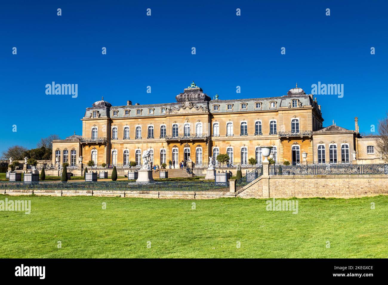 Exterior of early 18th century country mansion Wrest House, Wrest Park, Bedfordshire, UK Stock Photo