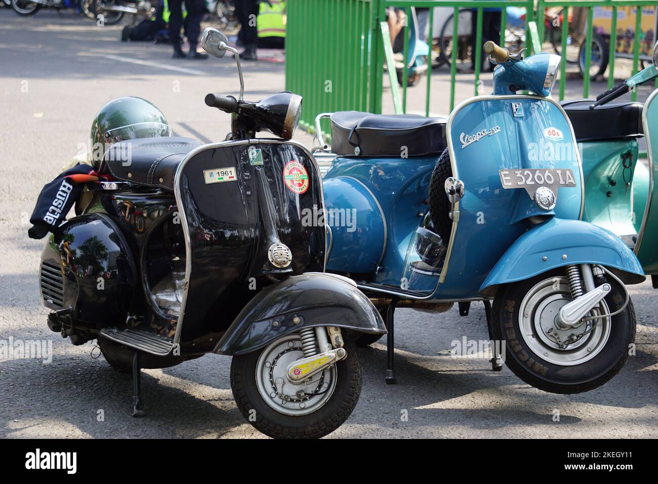 Various scooter on panjalu scooter fest Stock Photo - Alamy