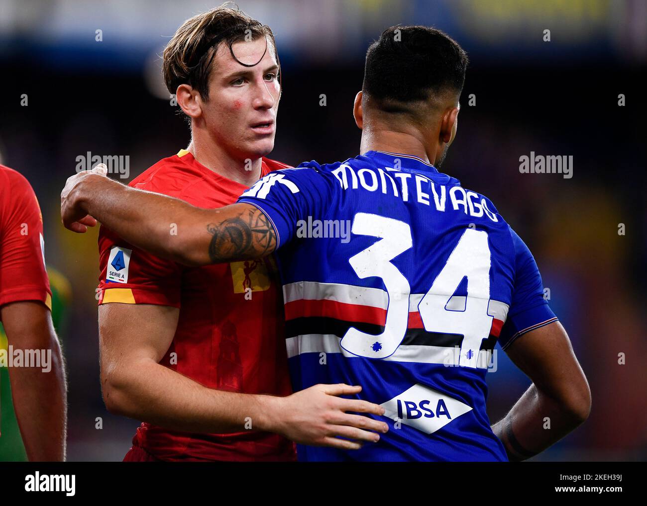 Genoa, Italy. 30 April 2022. Leo Ostigard of Genoa CFC in action during the  Serie A football match between UC Sampdoria and Genoa CFC. Credit: Nicolò  Campo/Alamy Live News Stock Photo - Alamy