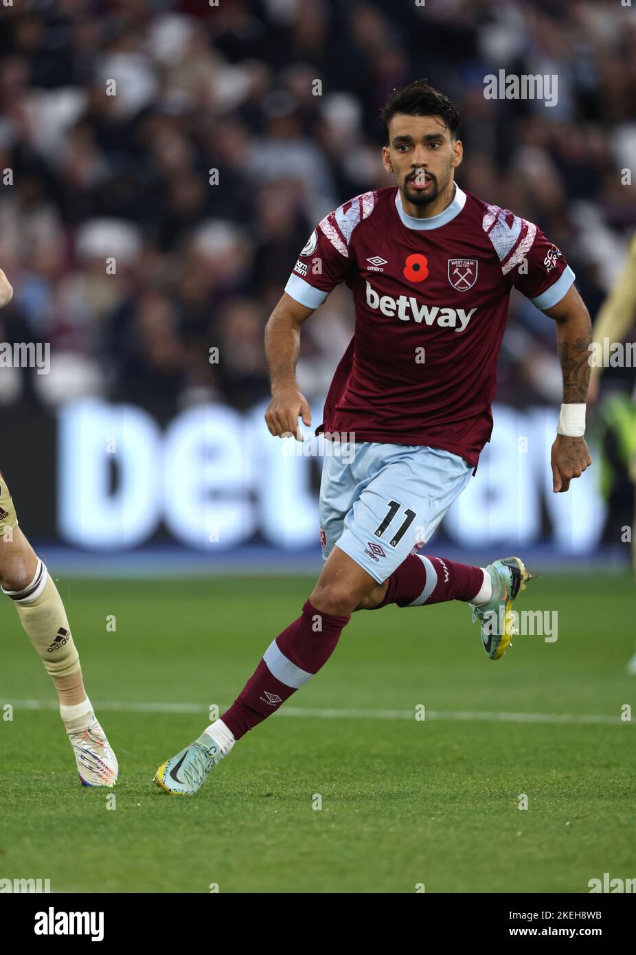 London UK 12th Nov 2022 Lucas Paqueta WHU At The West Ham United 