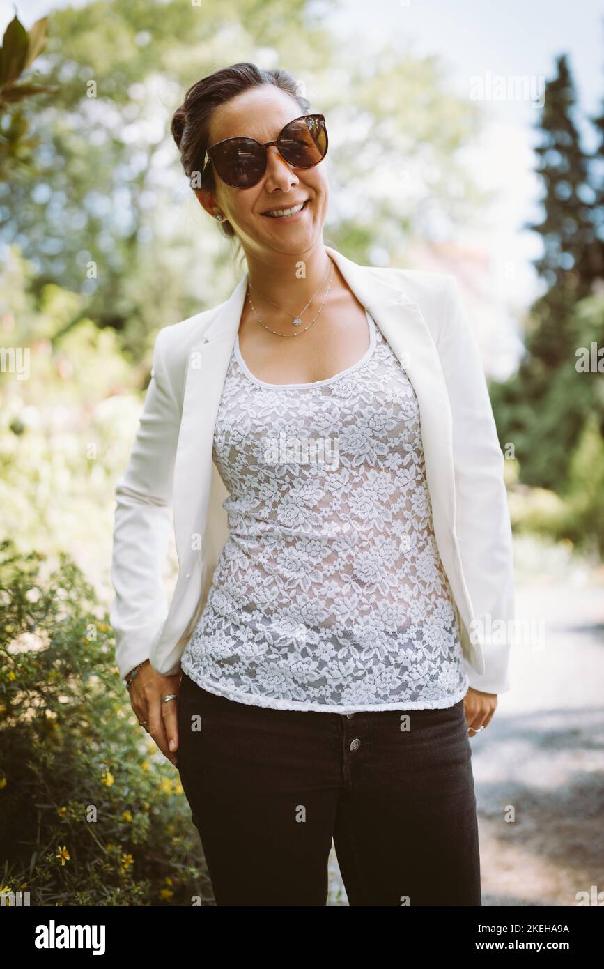 Asian woman in white shirt hi-res stock photography and images - Alamy
