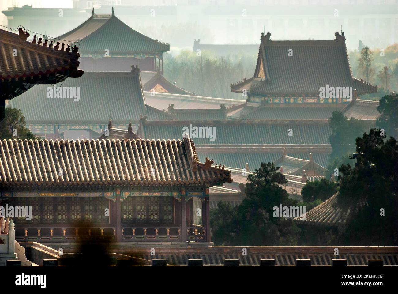 Roofs of Forbidden City, Beijing Stock Photo