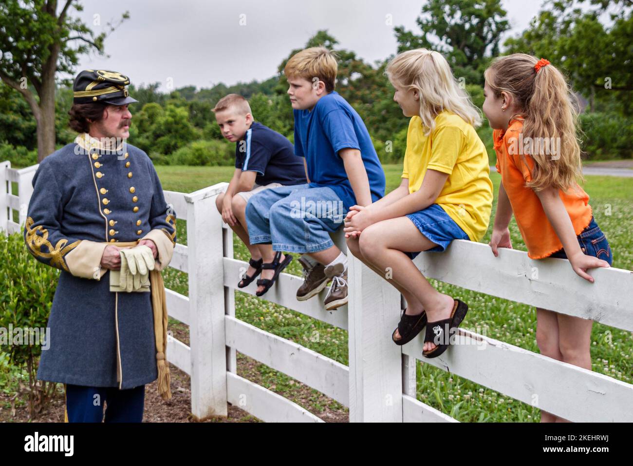 Newport News Virginia,Lee Hall Mansion,visitors travel traveling tour tourist tourism landmark landmarks culture cultural,vacation group people person Stock Photo