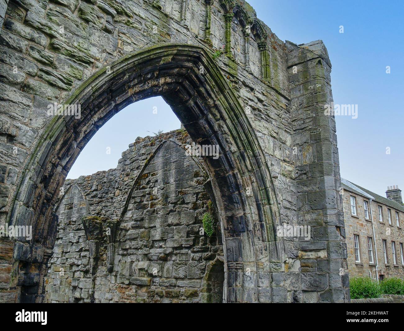 Medieval remains stone arch shape open to sky Stock Photo - Alamy