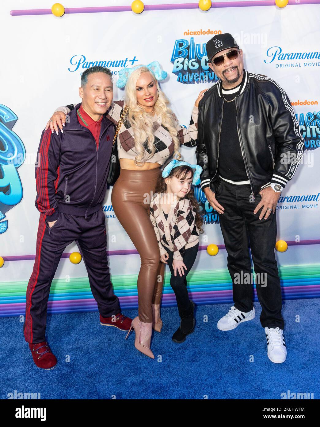 BD Wong, Coco Austin, Chanel Nicole Marrow and Ice-T attend premiere of  Blue's Big City Adventure at Regal Union Square in New York on November 12,  2022. (Photo by Lev Radin/Sipa USA