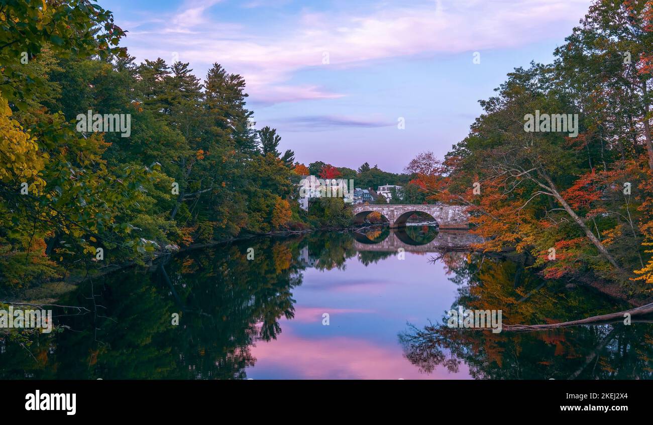 Henniker. New Hampshire. USA October 06, 2022 View of Contoacook