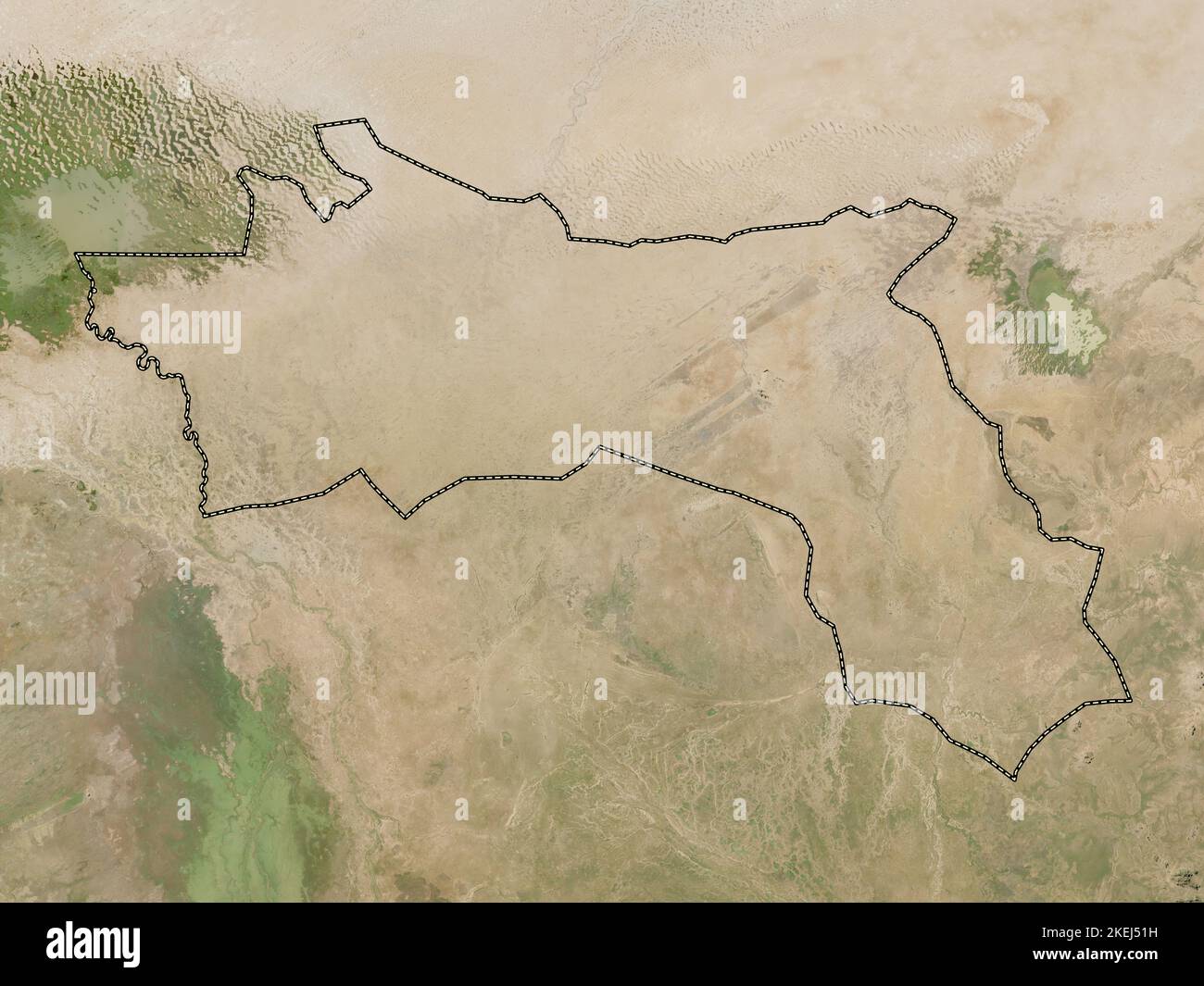 HadjerLamis, region of Chad. Low resolution satellite map Stock Photo