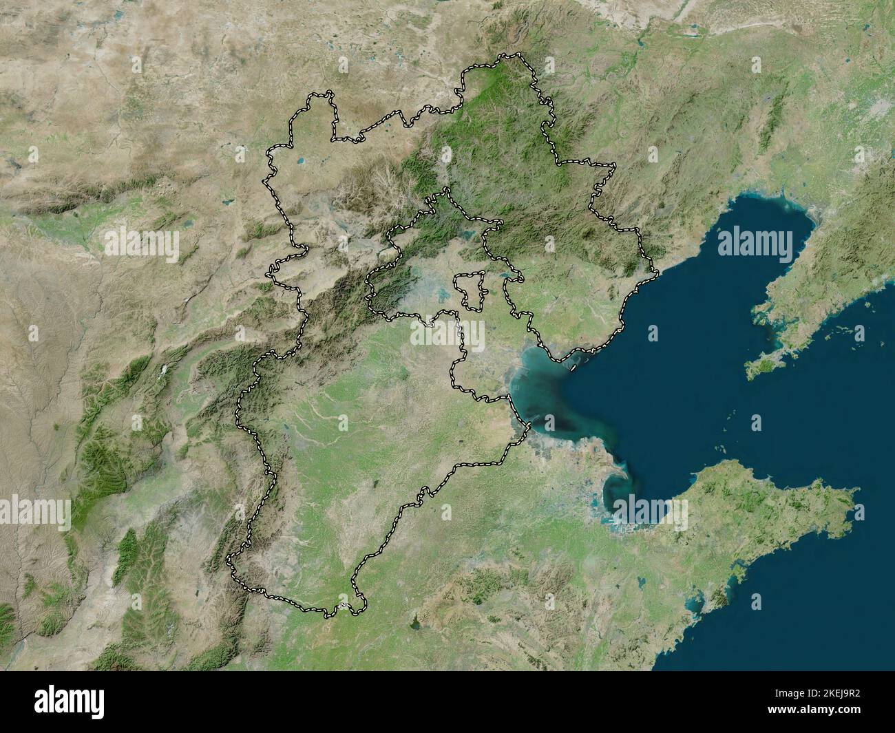 Hebei, province of China. High resolution satellite map Stock Photo Alamy
