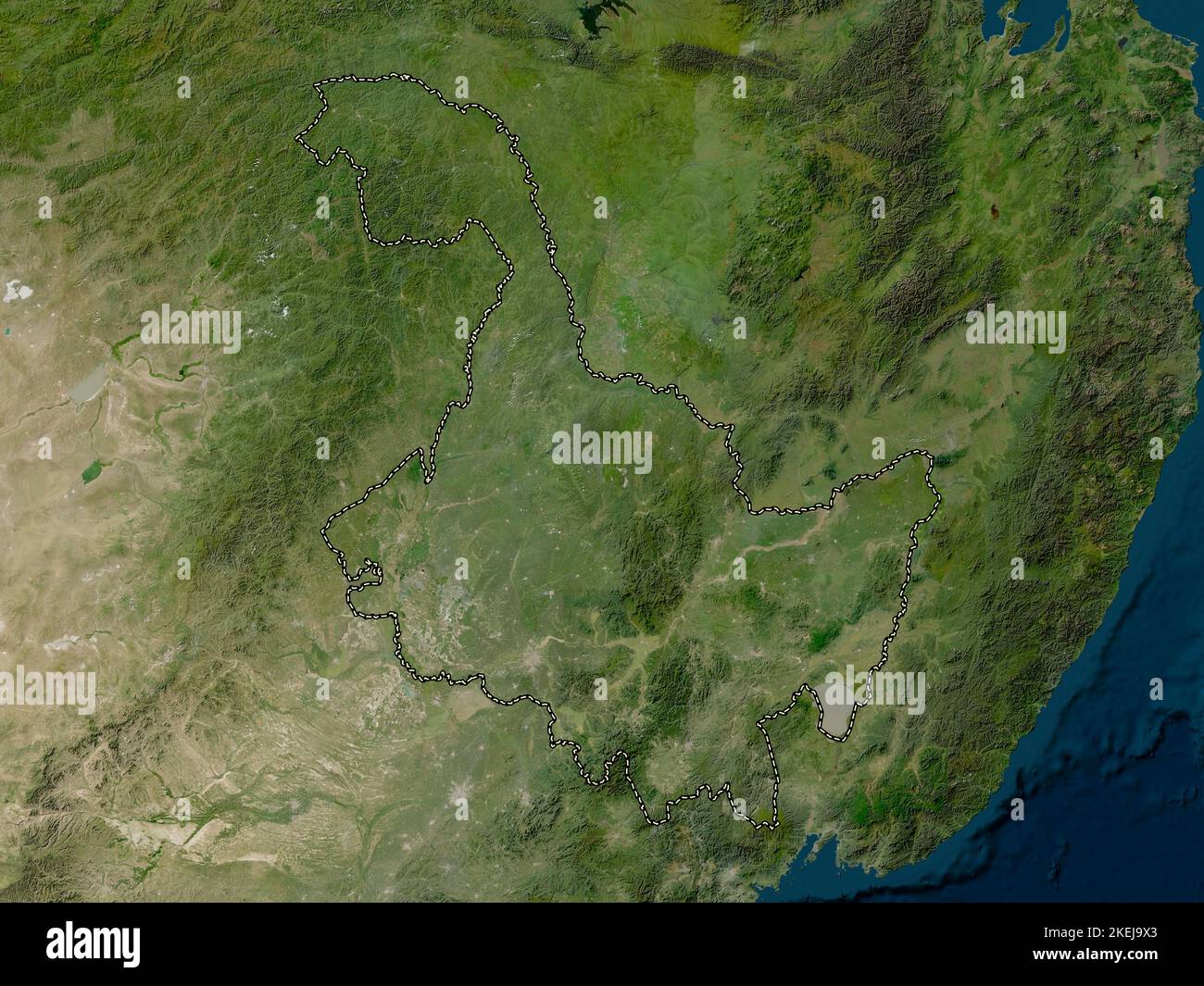 Heilongjiang Province Of China Low Resolution Satellite Map Stock heilongjiang-province-of-china-low-resolution-satellite-map-stock